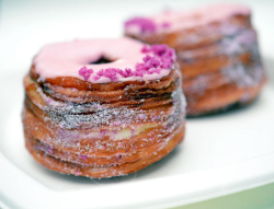 This is a Cronut a new type of hybrid croissant-donut
