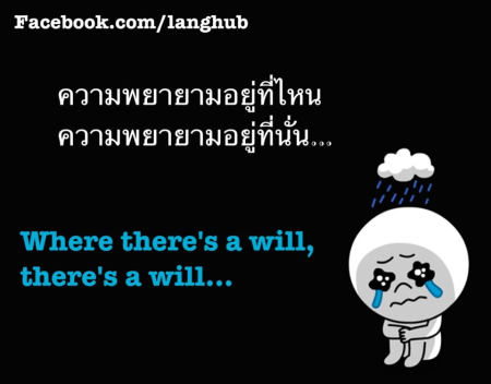 Where There's a Will, There's a Way - Langhub - เรียนภาษา ...